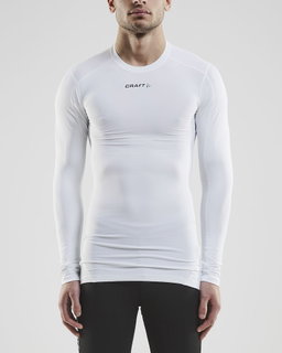 Craft Kompressions-Langarmshirt (enganliegend) Pro Control Unterwäsche weiss Herren